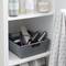 Simplify Charcoal Shelf Storage Rattan Tote Basket